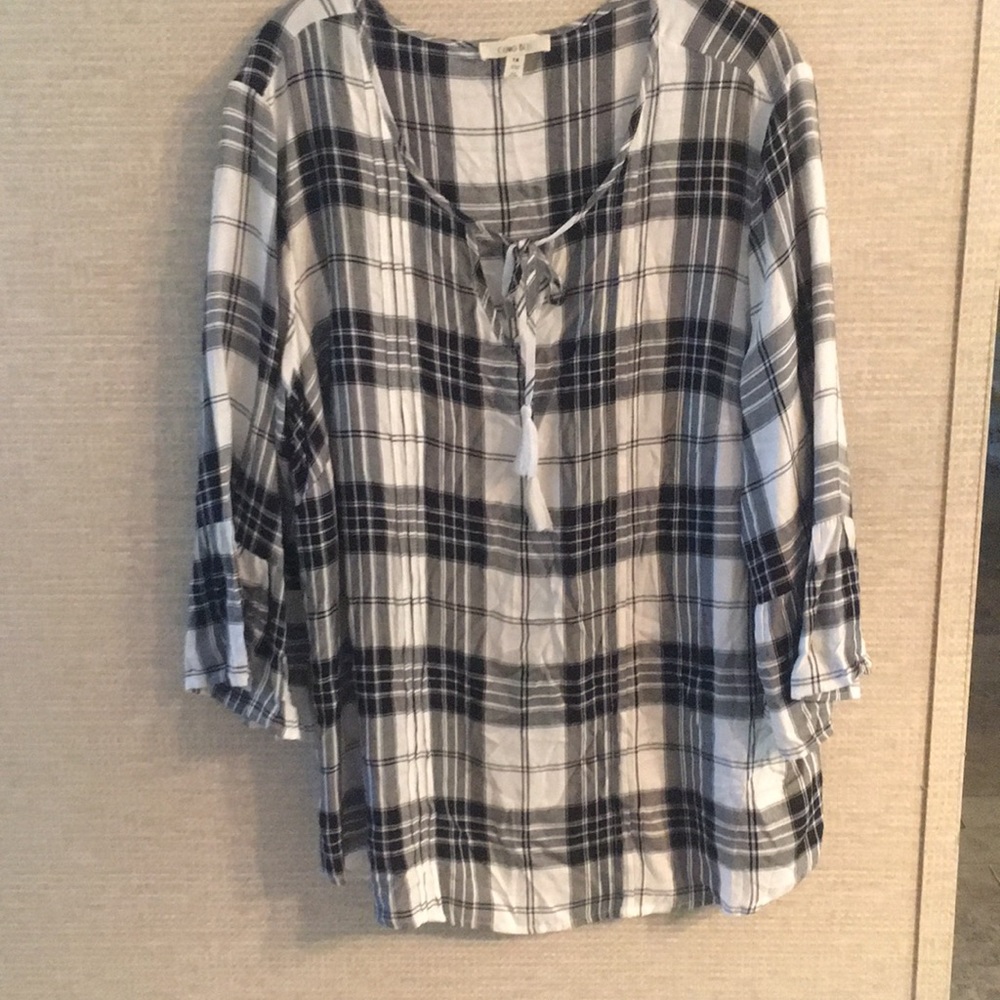 1x black/white blouse by Como Blu